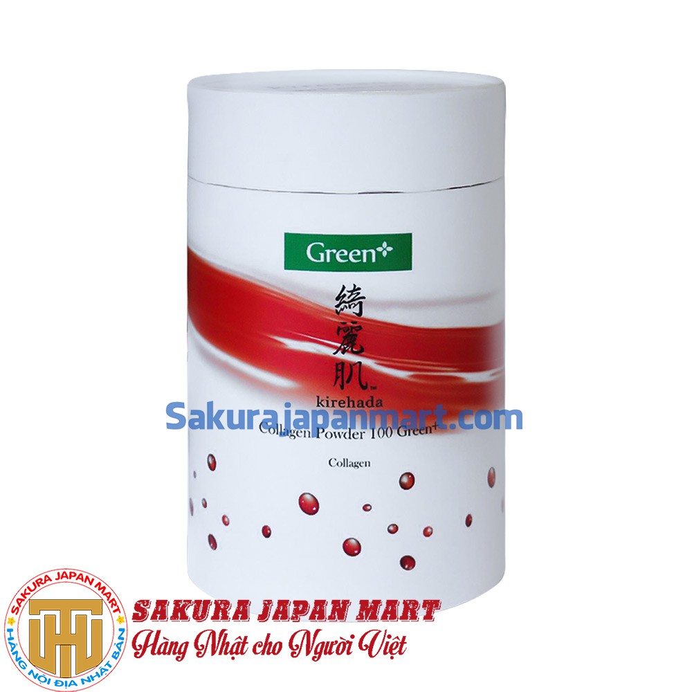 Bột Collagen Green Herb Kirehada Collagen Powder 100 Green+ (Hộp 30 gói x 5g)